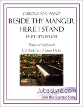 Beside Thy Manger Here I Stand piano sheet music cover